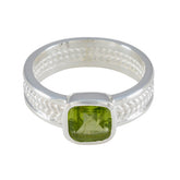 Marie Rope-Wire Green Solitaire Band Peridot Green